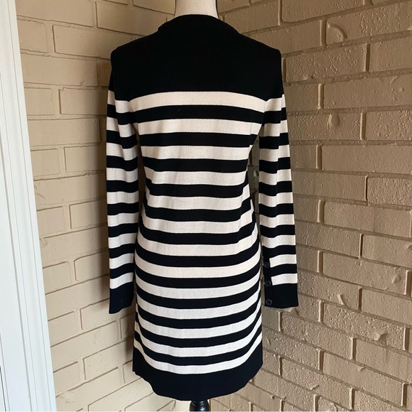 RAG & BONE Size XS Black & White Striped LILIAN SWEATER DRESS 100% Wool Modern - Picture 4 of 9